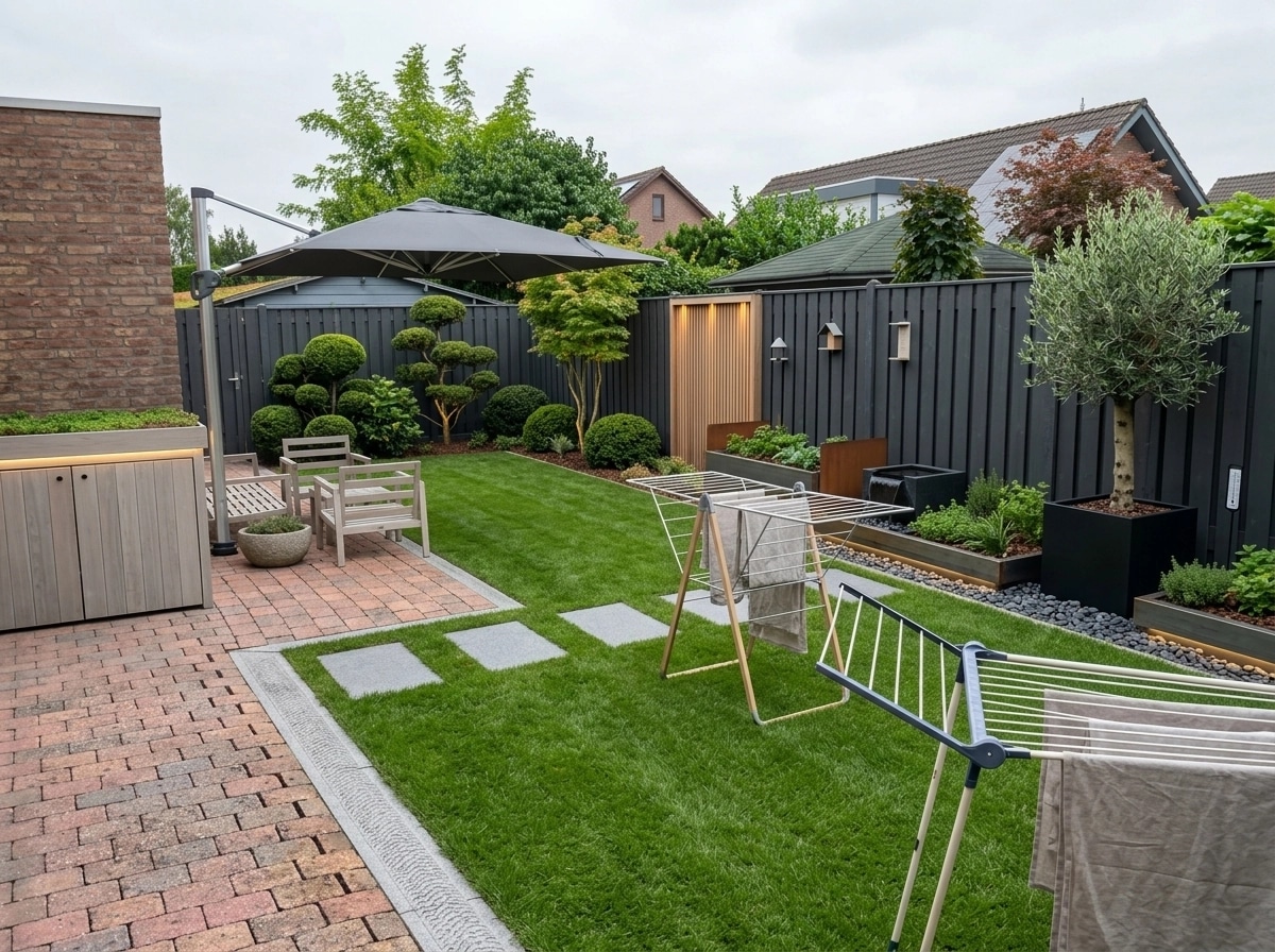 Landscape design in Scandinavian Garden style — Yard by GenRoom AI