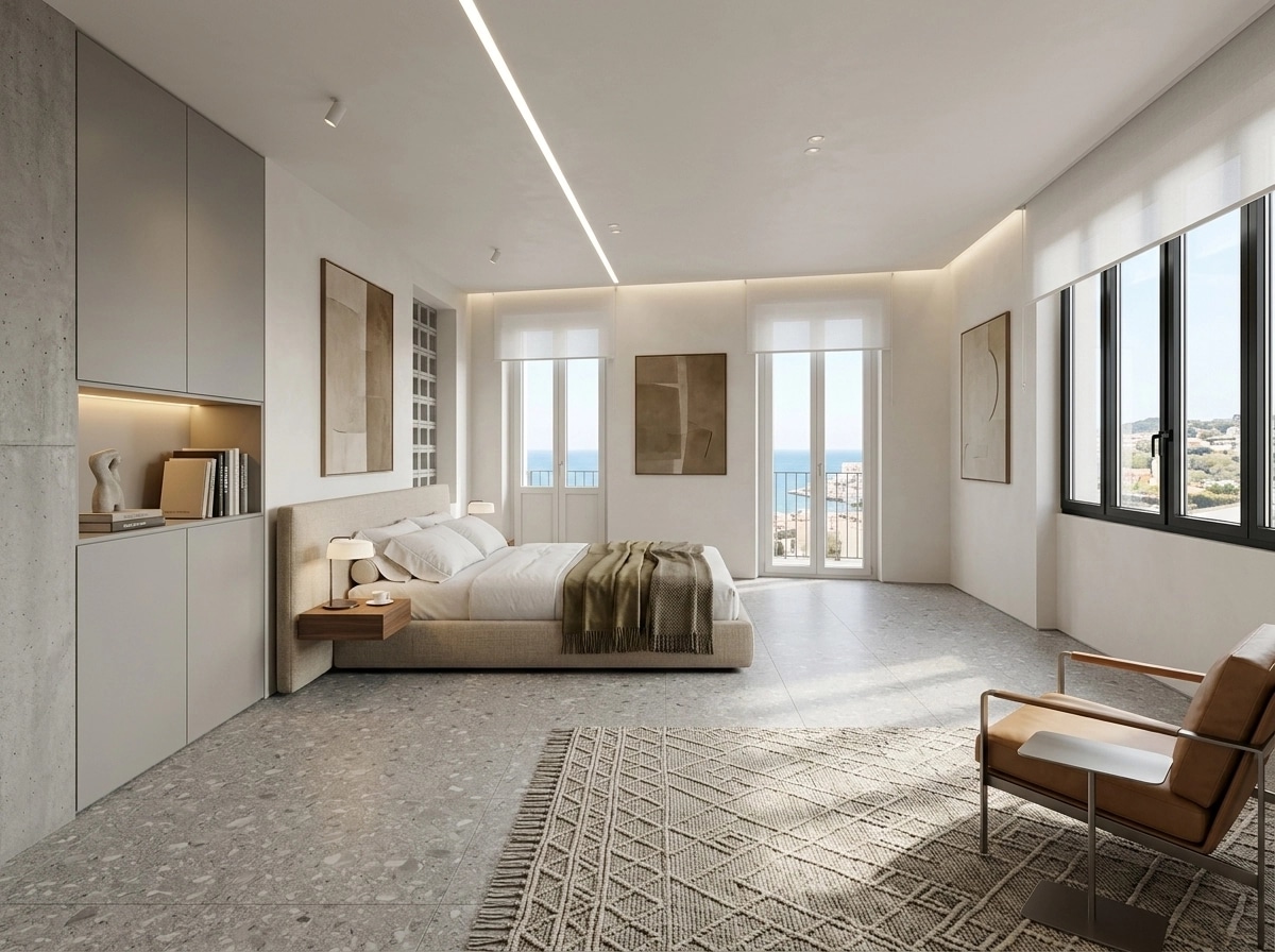Minimalism Bedroom design — interior photo by GenRoom AI