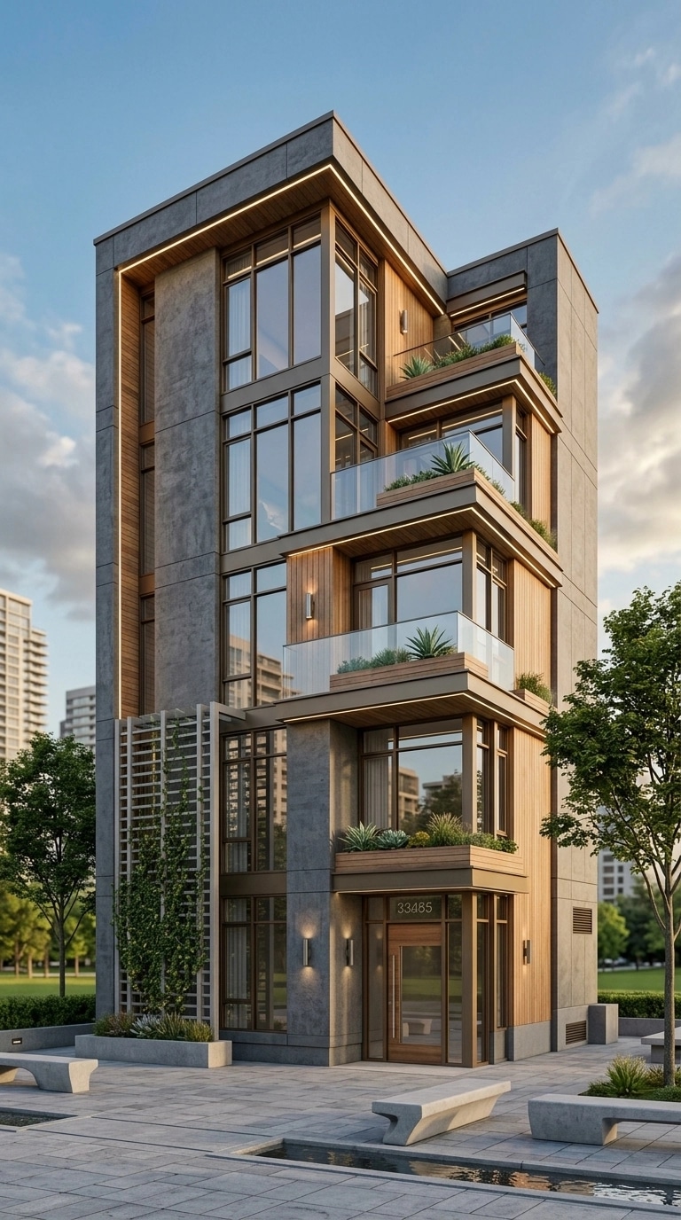 Contemporary Facade Facade design — facade photo by GenRoom AI