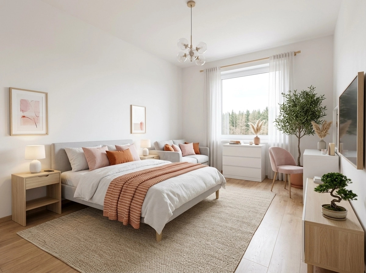 Interior design in Scandinavian style — Bedroom by GenRoom AI