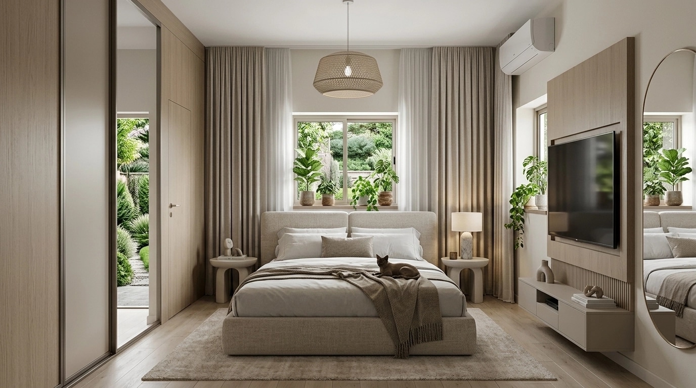 Contemporary Bedroom design — interior photo by GenRoom AI