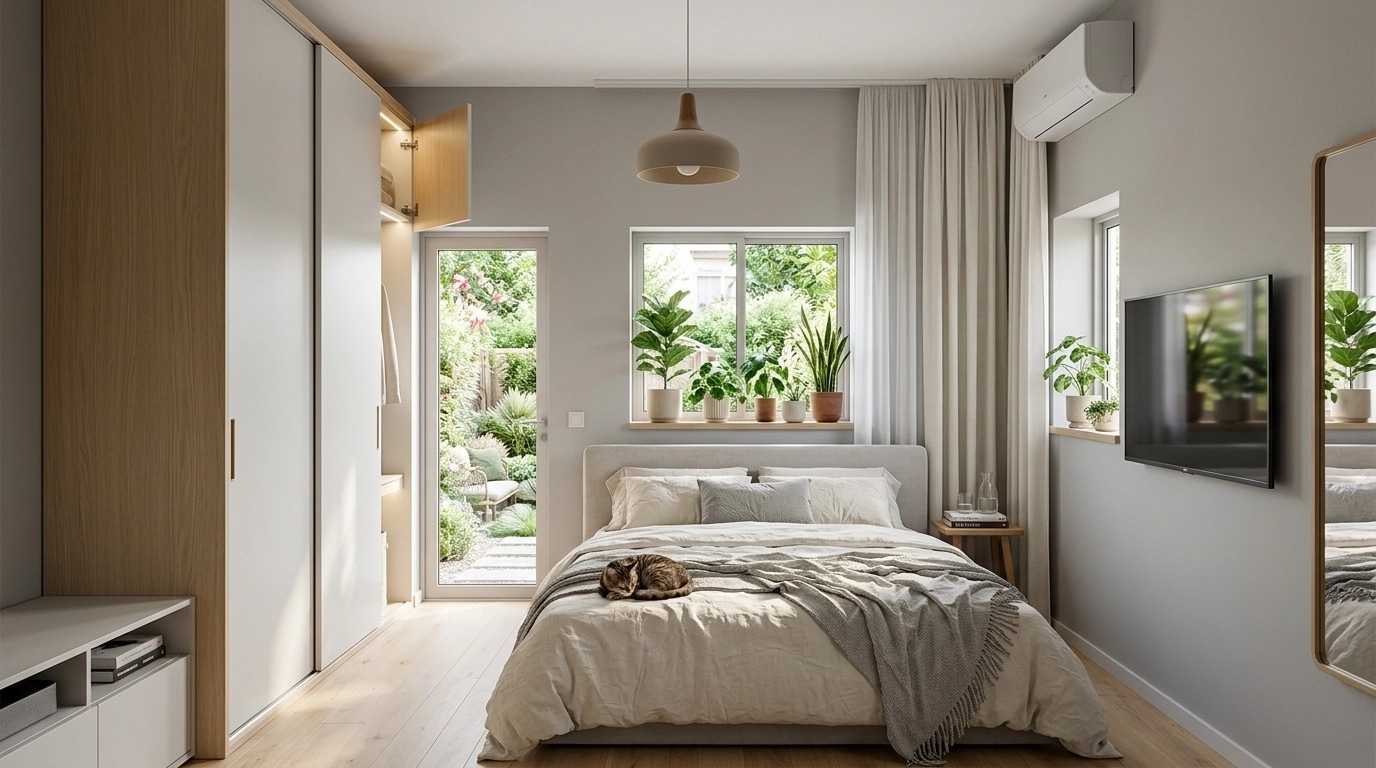 Scandinavian Bedroom design — interior photo by GenRoom AI
