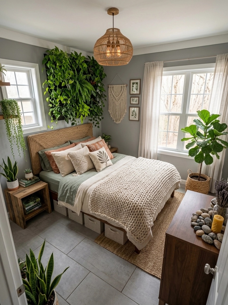Bohemian Bedroom design — interior photo by GenRoom AI