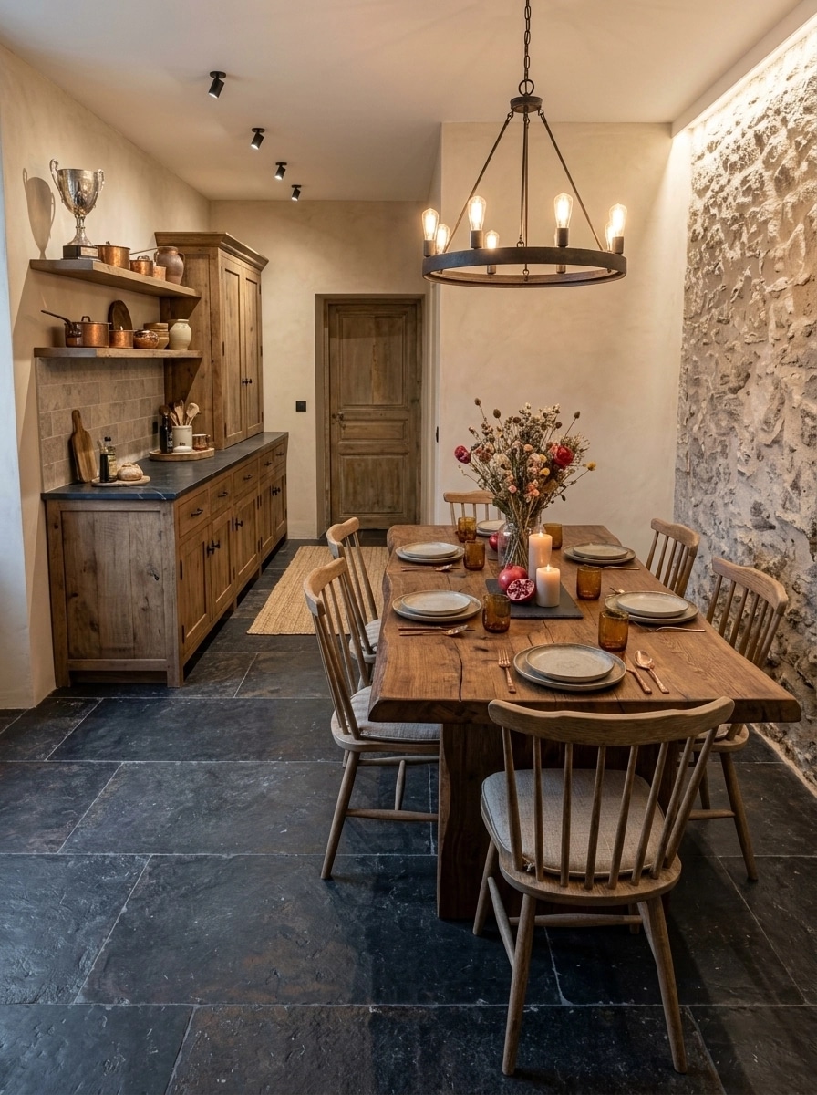 Interior design in Rustic style — dining_room by GenRoom AI