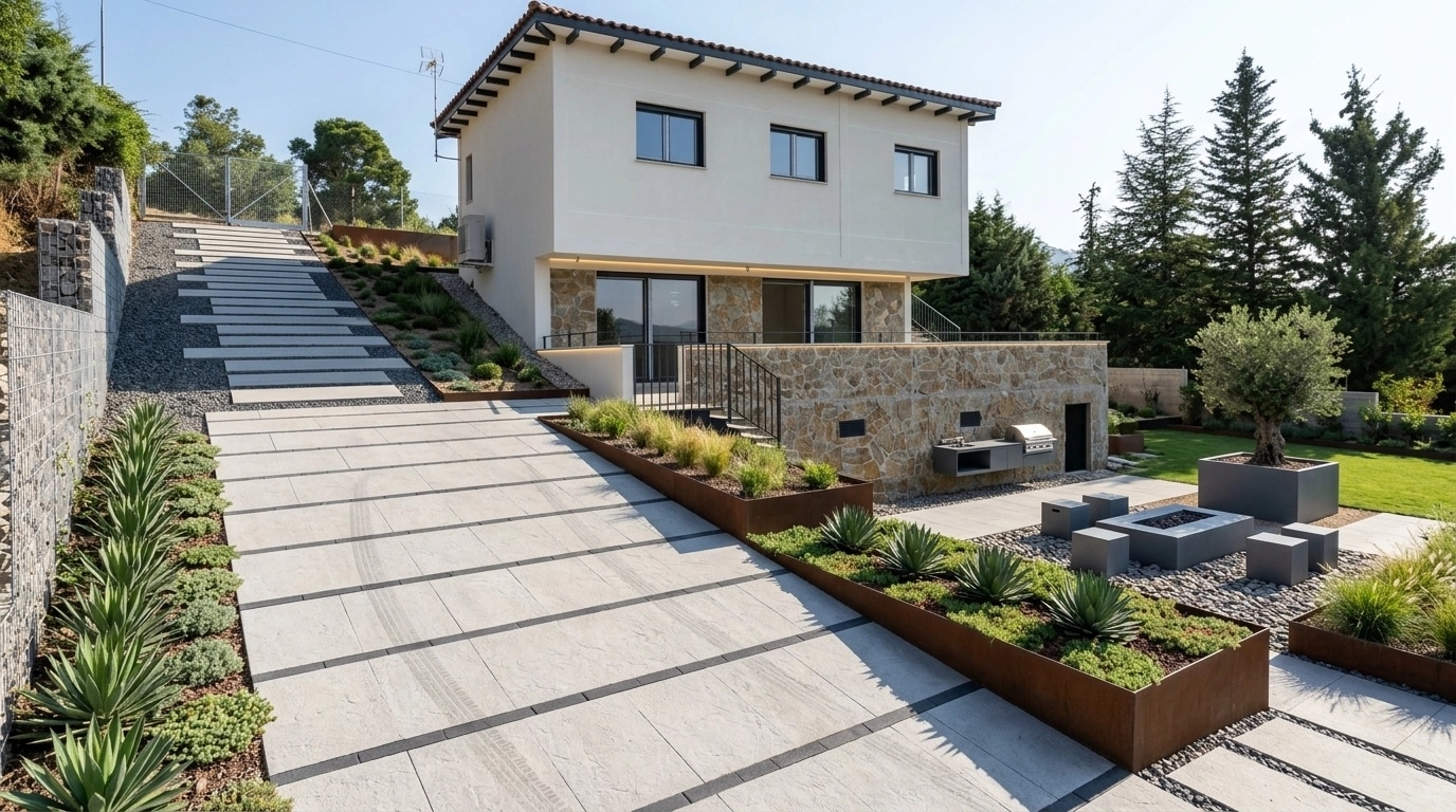 Landscape design in Minimalist Yard style — Yard by GenRoom AI