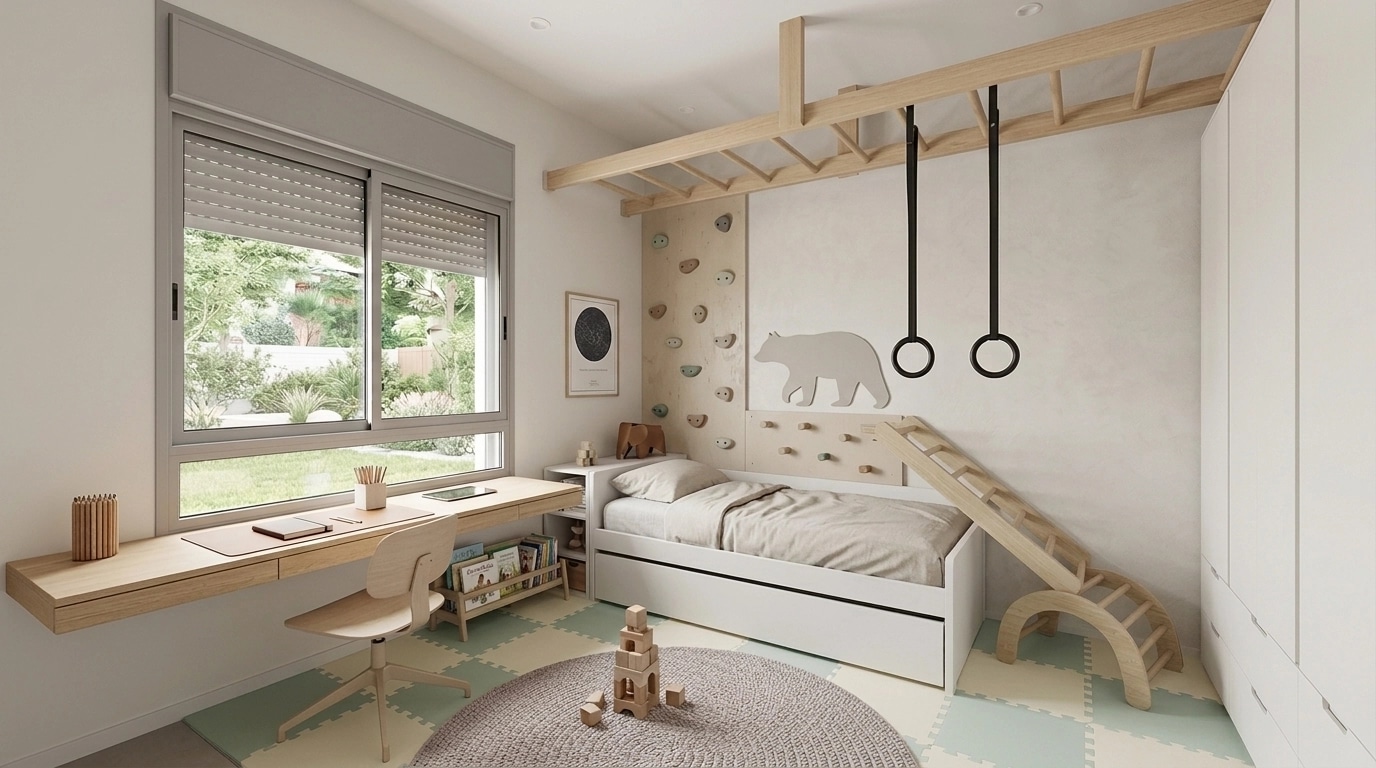 Minimalism Quarto Infantil design — interior photo by GenRoom AI