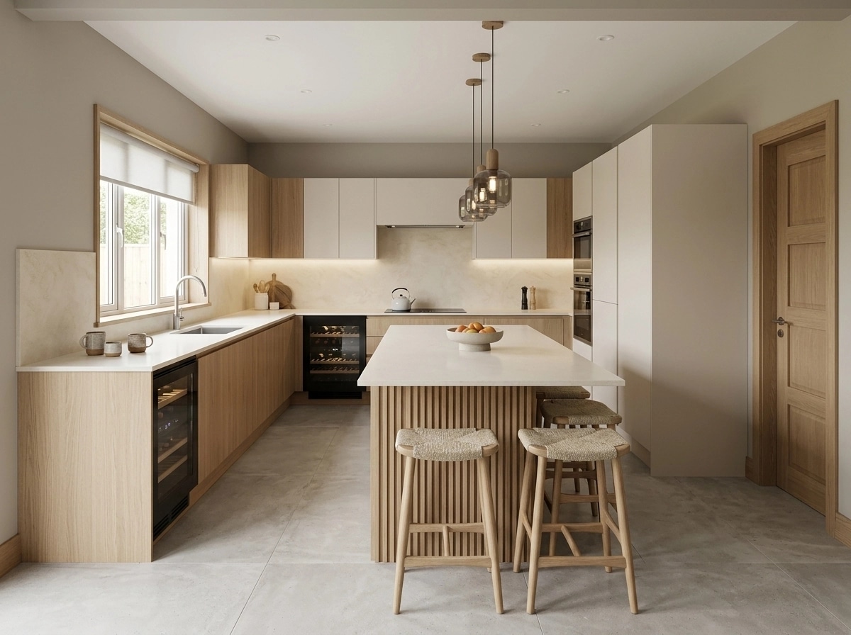 Kitchen interior in Scandinavian style — photo by GenRoom AI