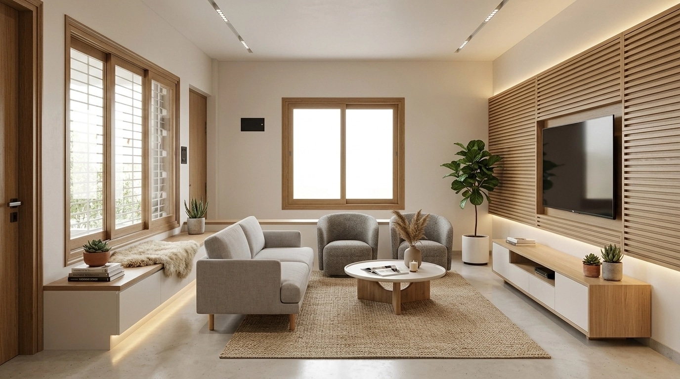 Scandinavian Living Room design — interior photo by GenRoom AI