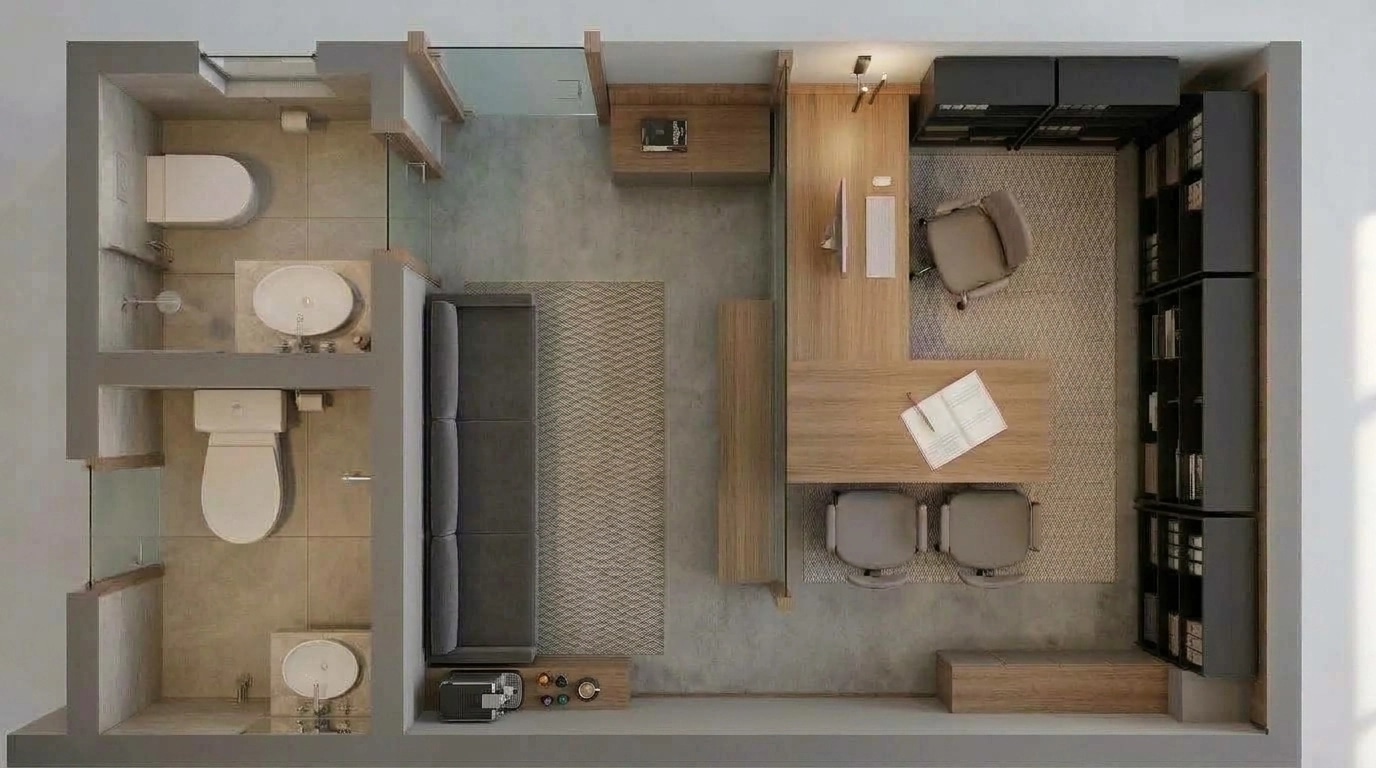 Interior design in Contemporary style — Living Room by GenRoom AI