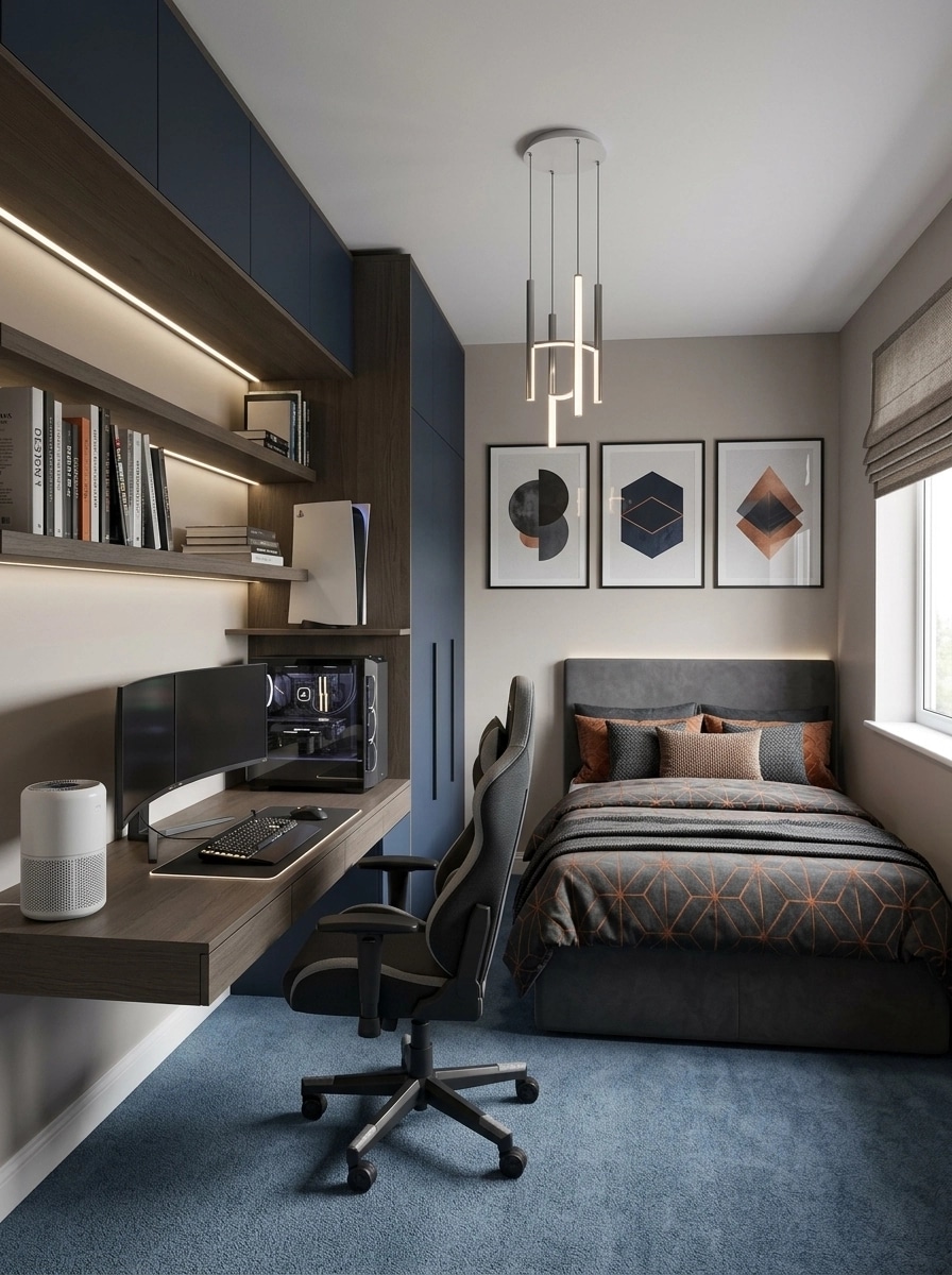 Contemporary Bedroom design — interior photo by GenRoom AI