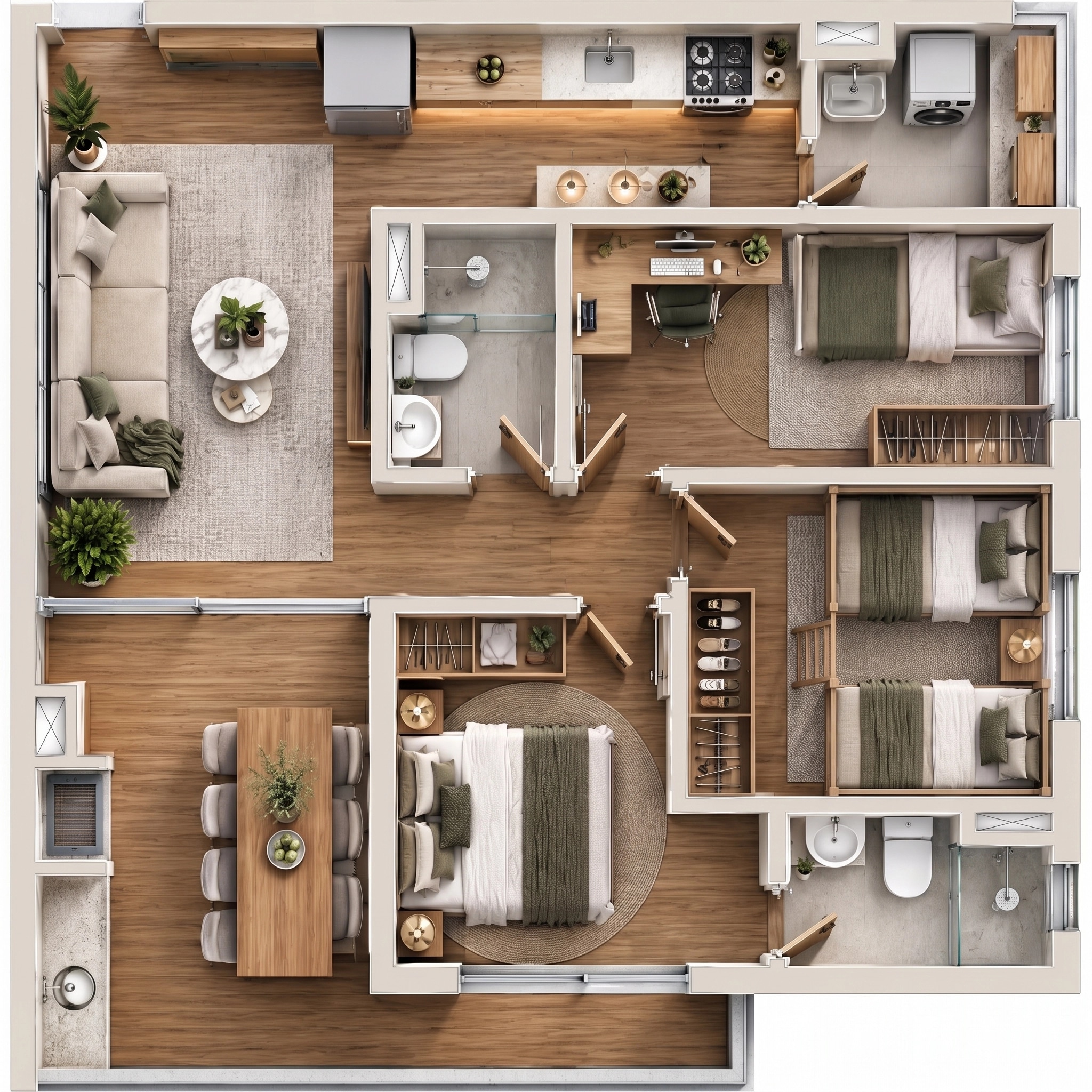 Interior design in Contemporary style — Living Room by GenRoom AI