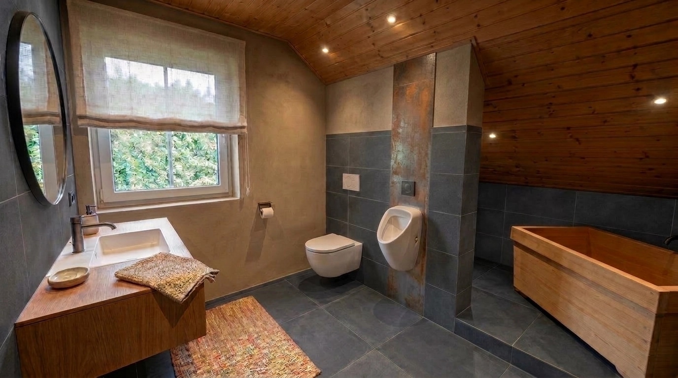 Japandi Bathroom design — interior photo by GenRoom AI
