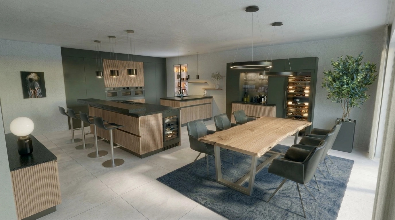 Kitchen interior in no_style style — photo by GenRoom AI