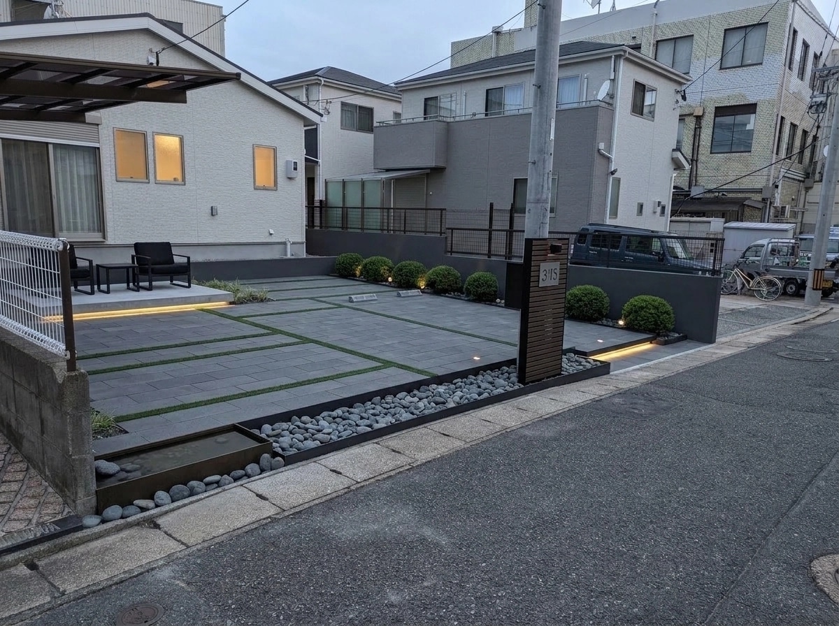 Landscape design in Minimalist Yard style — Yard by GenRoom AI