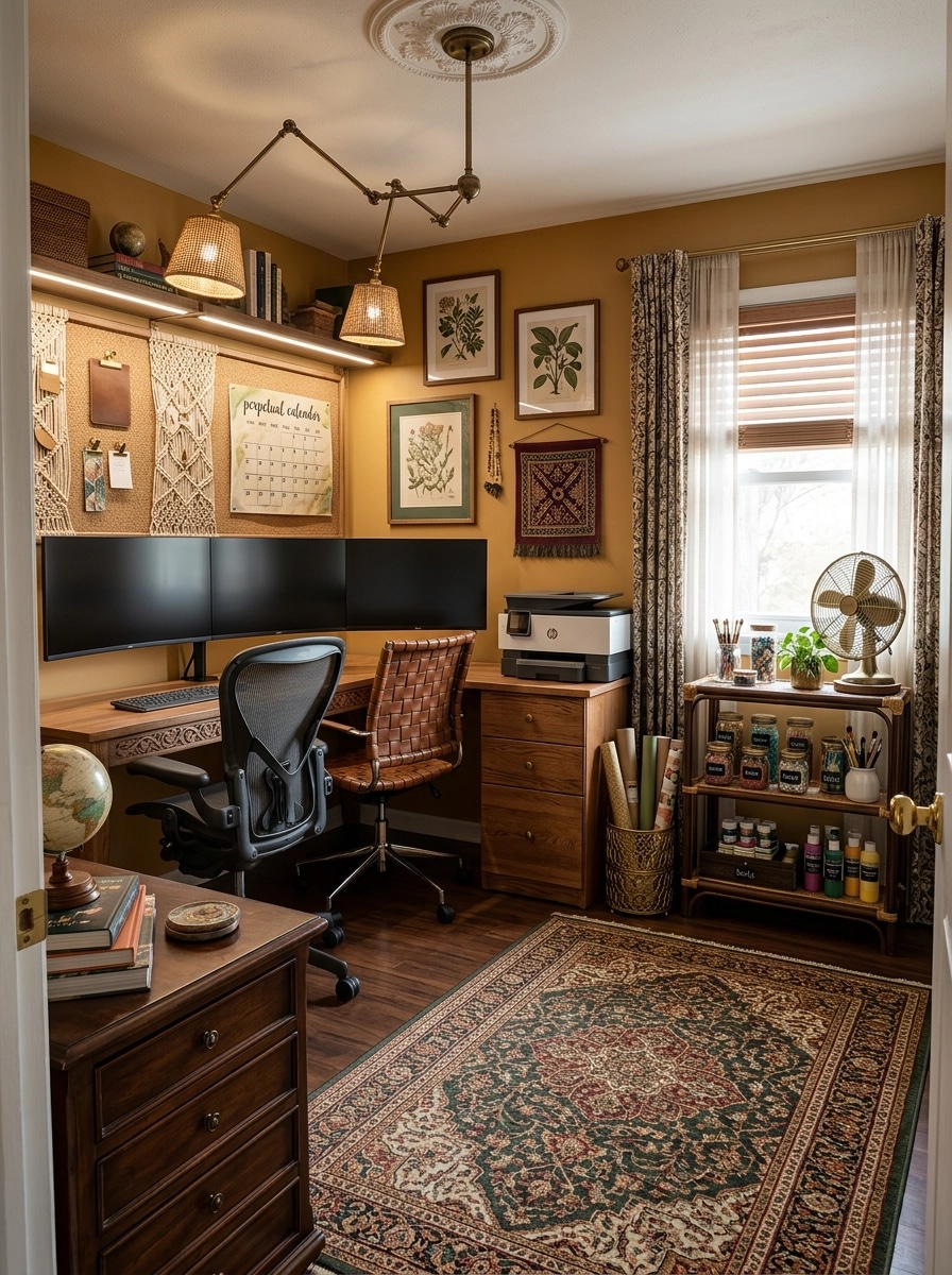 Bohemian Office design — interior photo by GenRoom AI