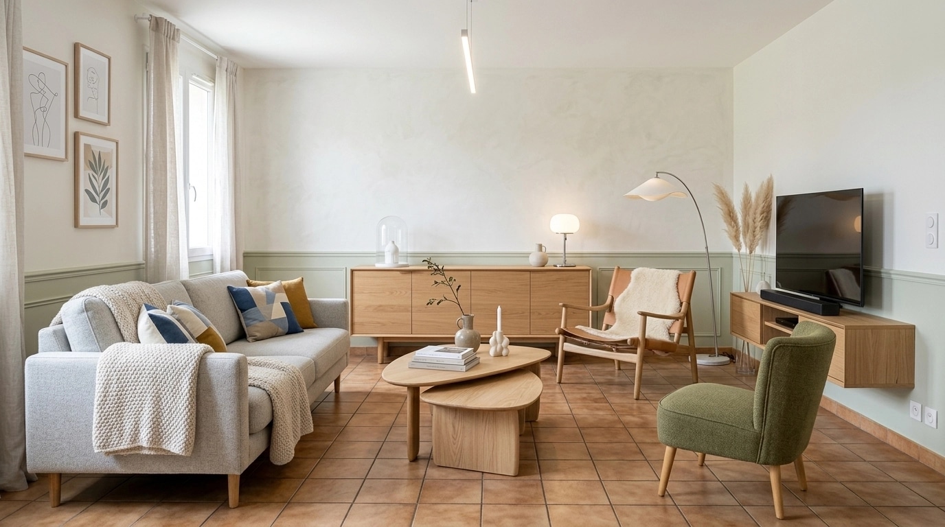 Interior design in Scandinavian style — Living Room by GenRoom AI