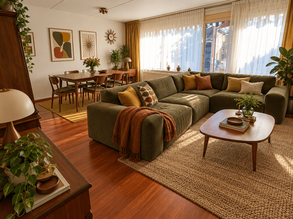 Interior design in Mid-Century Modern style — Living Room by GenRoom AI