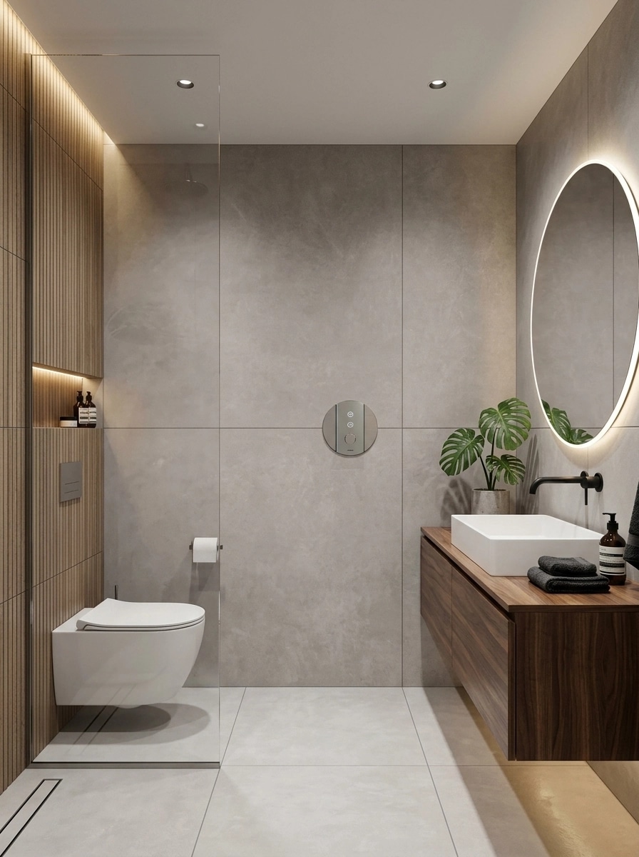 Contemporary Bathroom design — interior photo by GenRoom AI