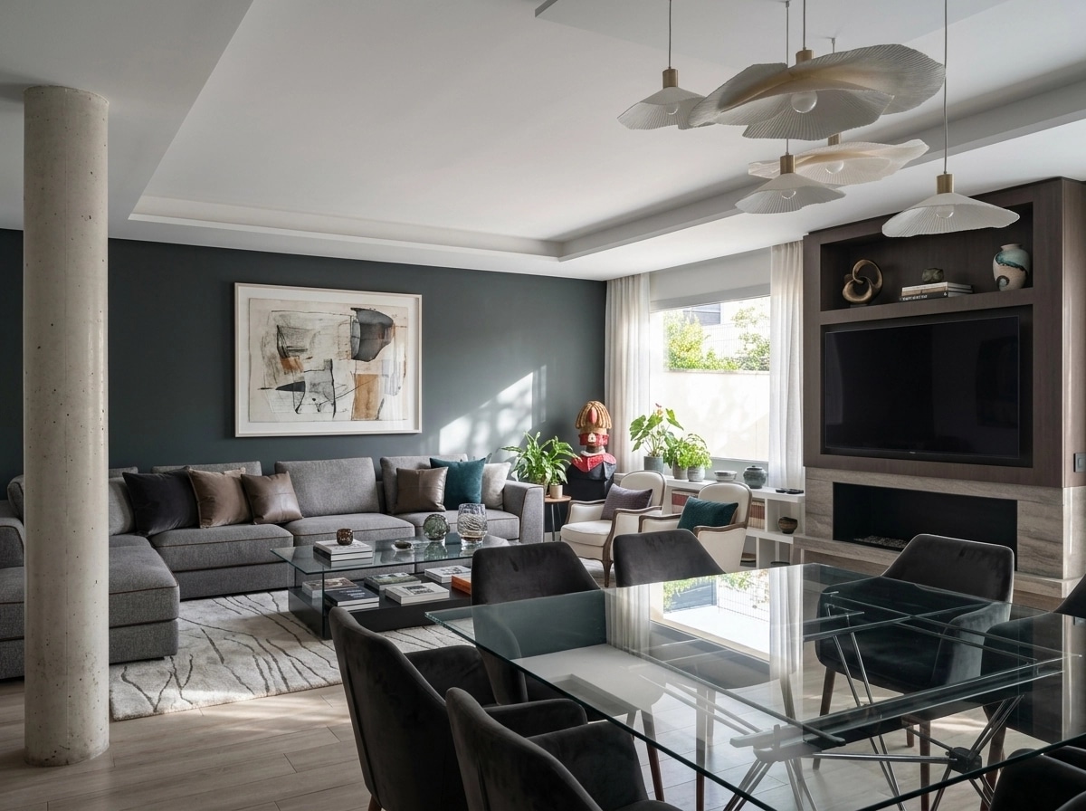 Interior design in Contemporary style — Living Room by GenRoom AI