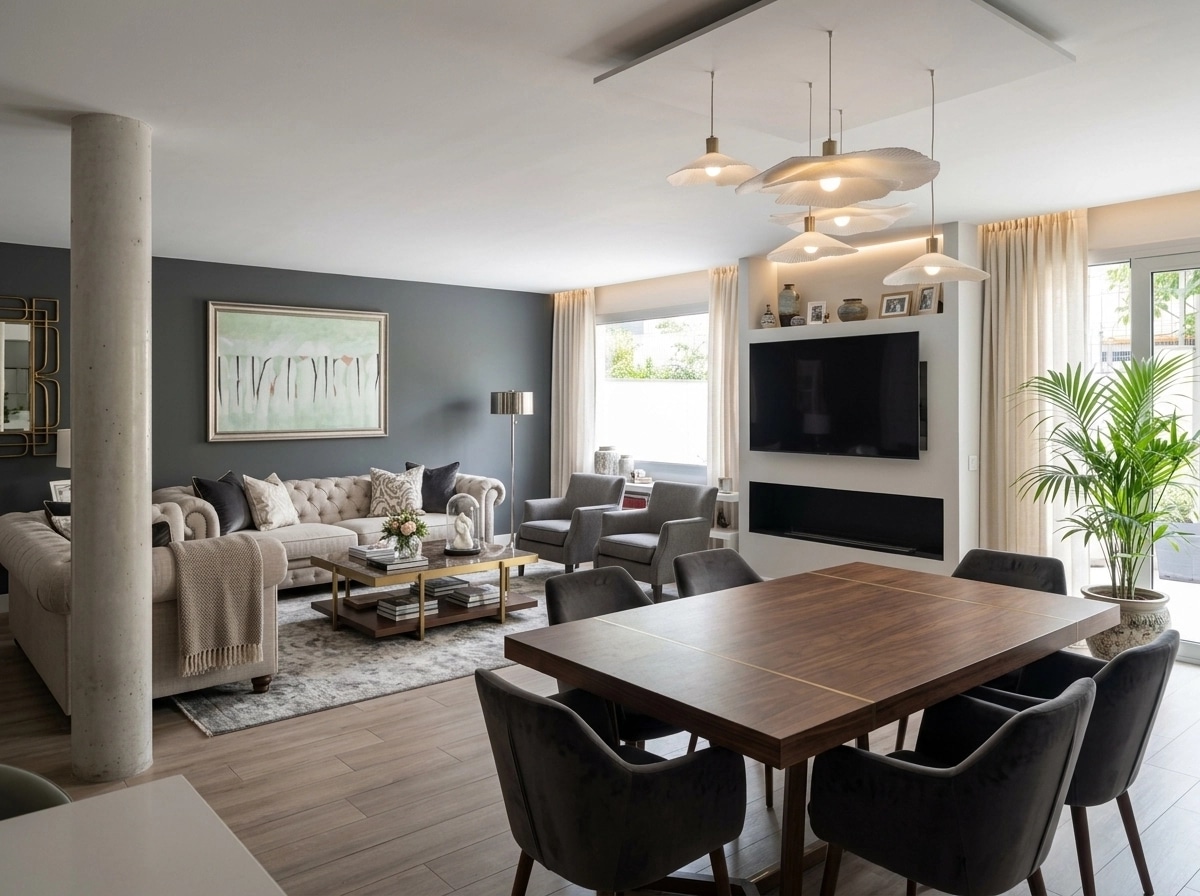 Interior design in Transitional style — Living Room by GenRoom AI