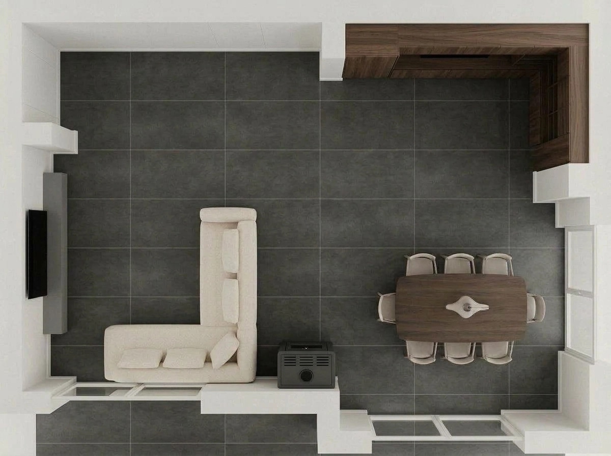 Interior design in Minimalism style — Living Room by GenRoom AI