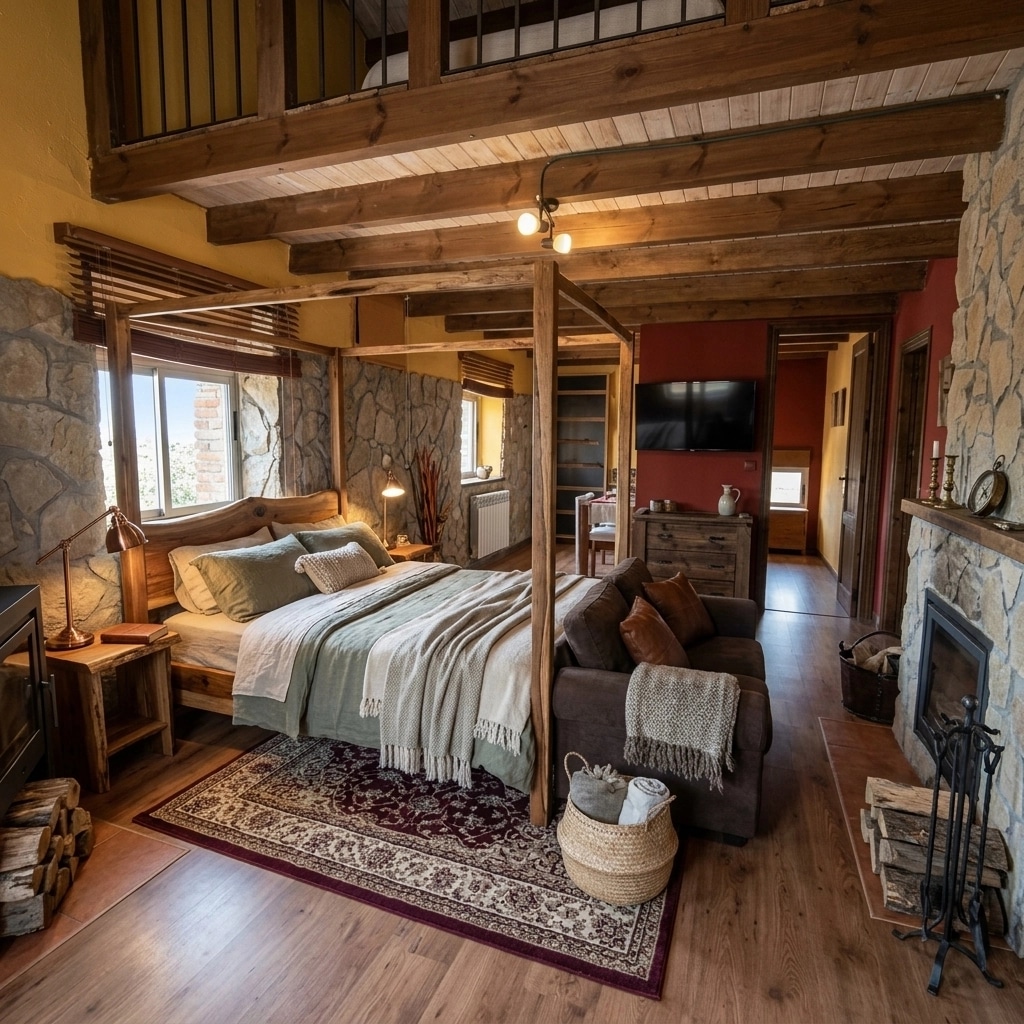 Rustic Bedroom design — interior photo by GenRoom AI
