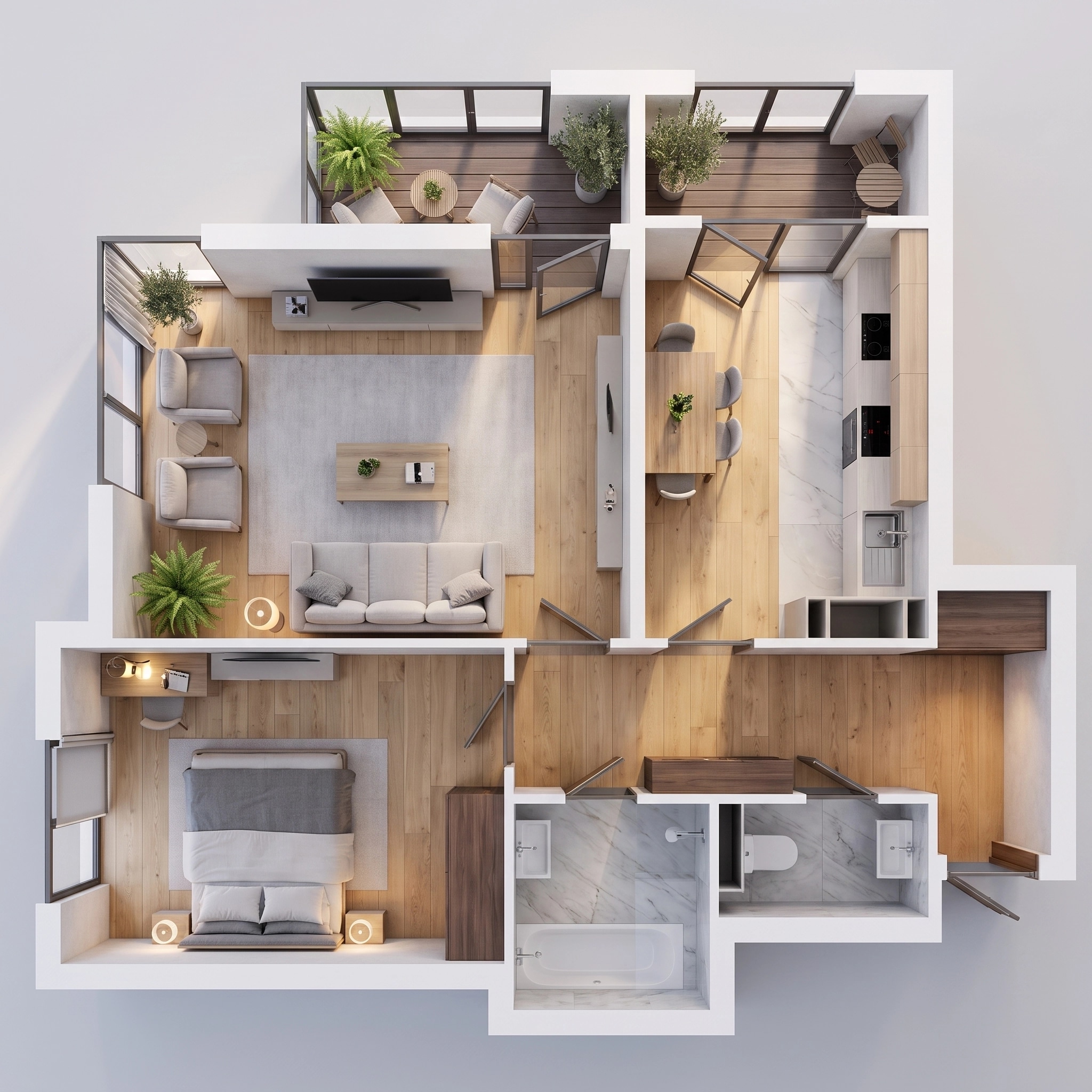 Interior design in Contemporary style — Living Room by GenRoom AI