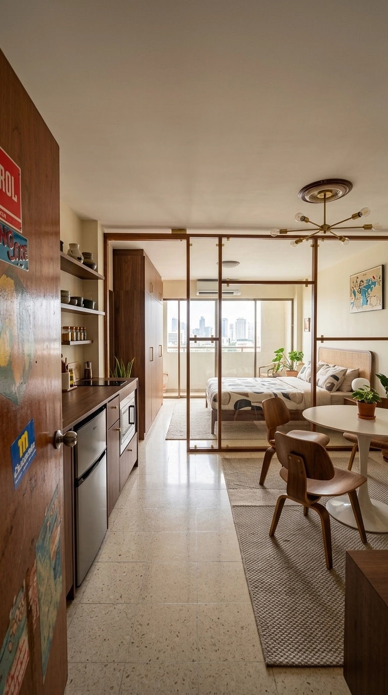 Design de interiores em estilo Mid-Century Modern — studio por GenRoom AI