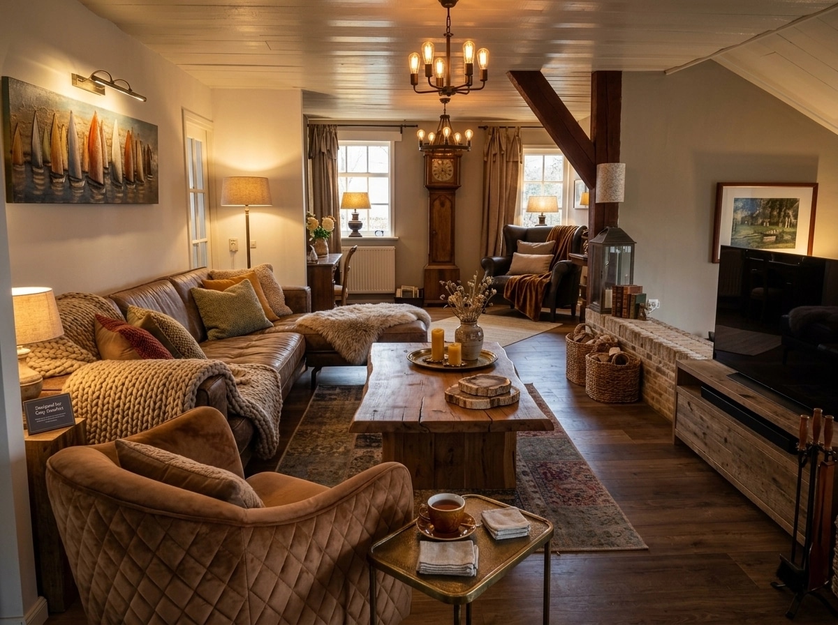 Interior design in Rustic style — Living Room by GenRoom AI