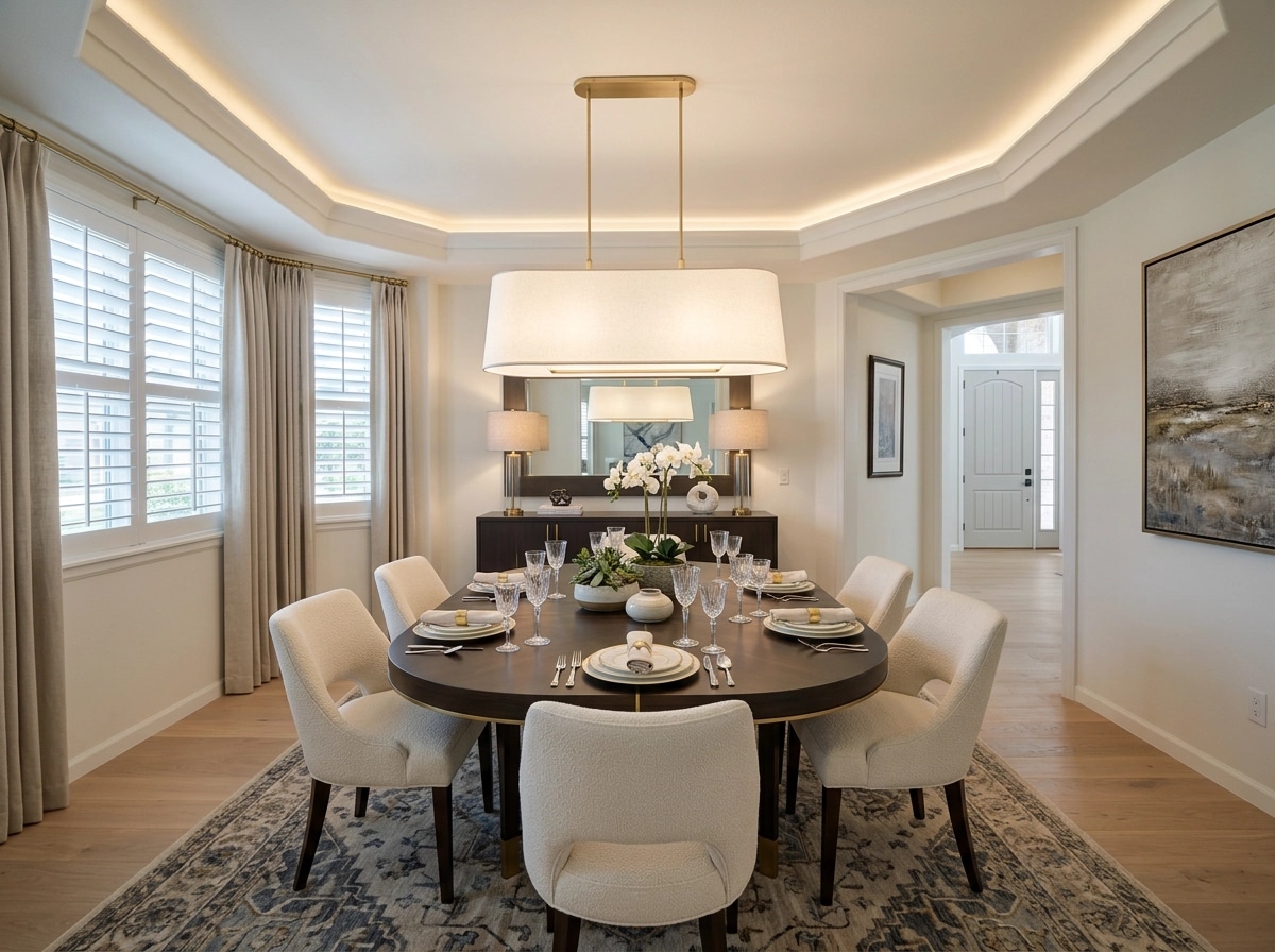 Interior design in Transitional style — dining_room by GenRoom AI