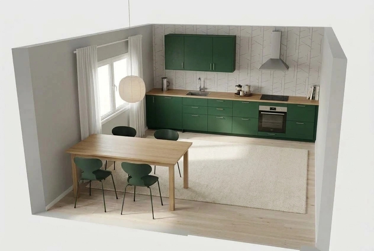Interior design in Scandinavian style — Kitchen by GenRoom AI