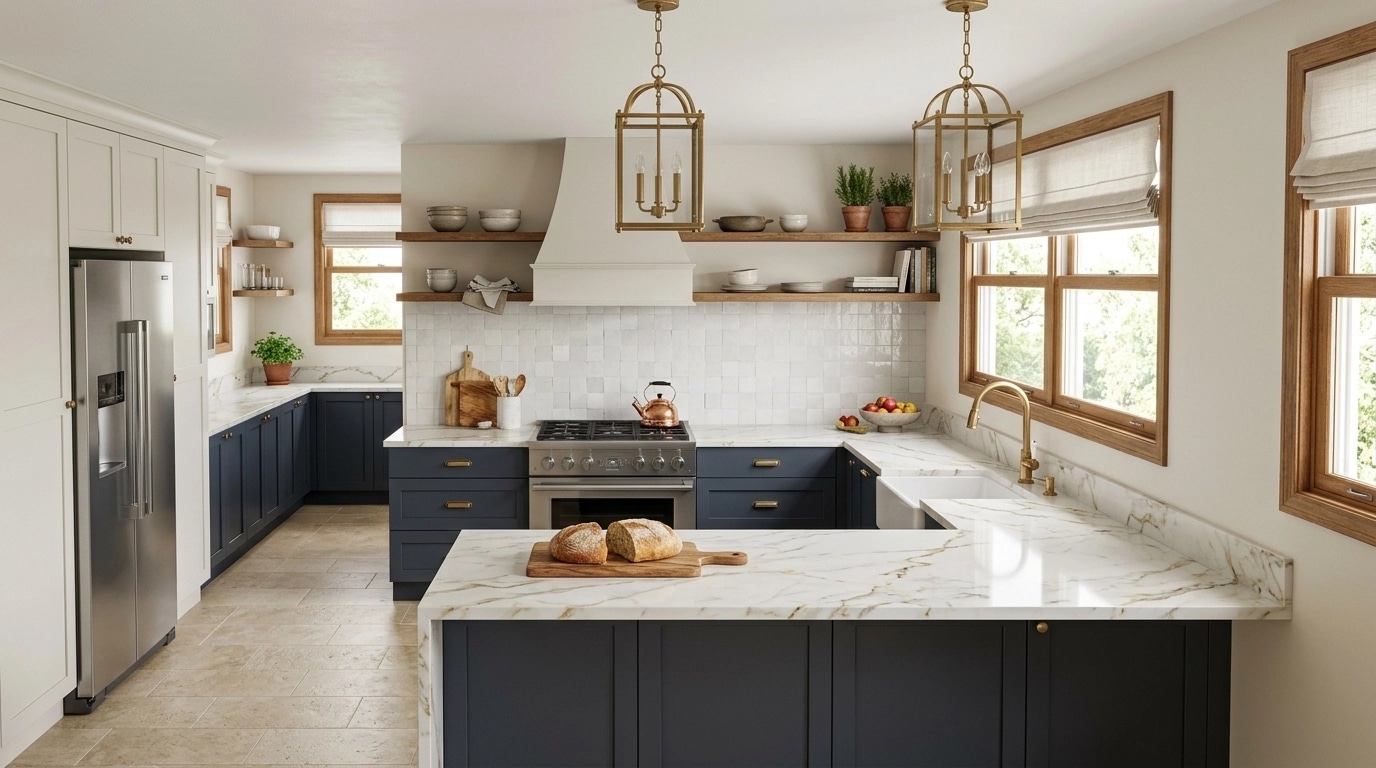 Modern Farmhouse Kitchen design — interior photo by GenRoom AI