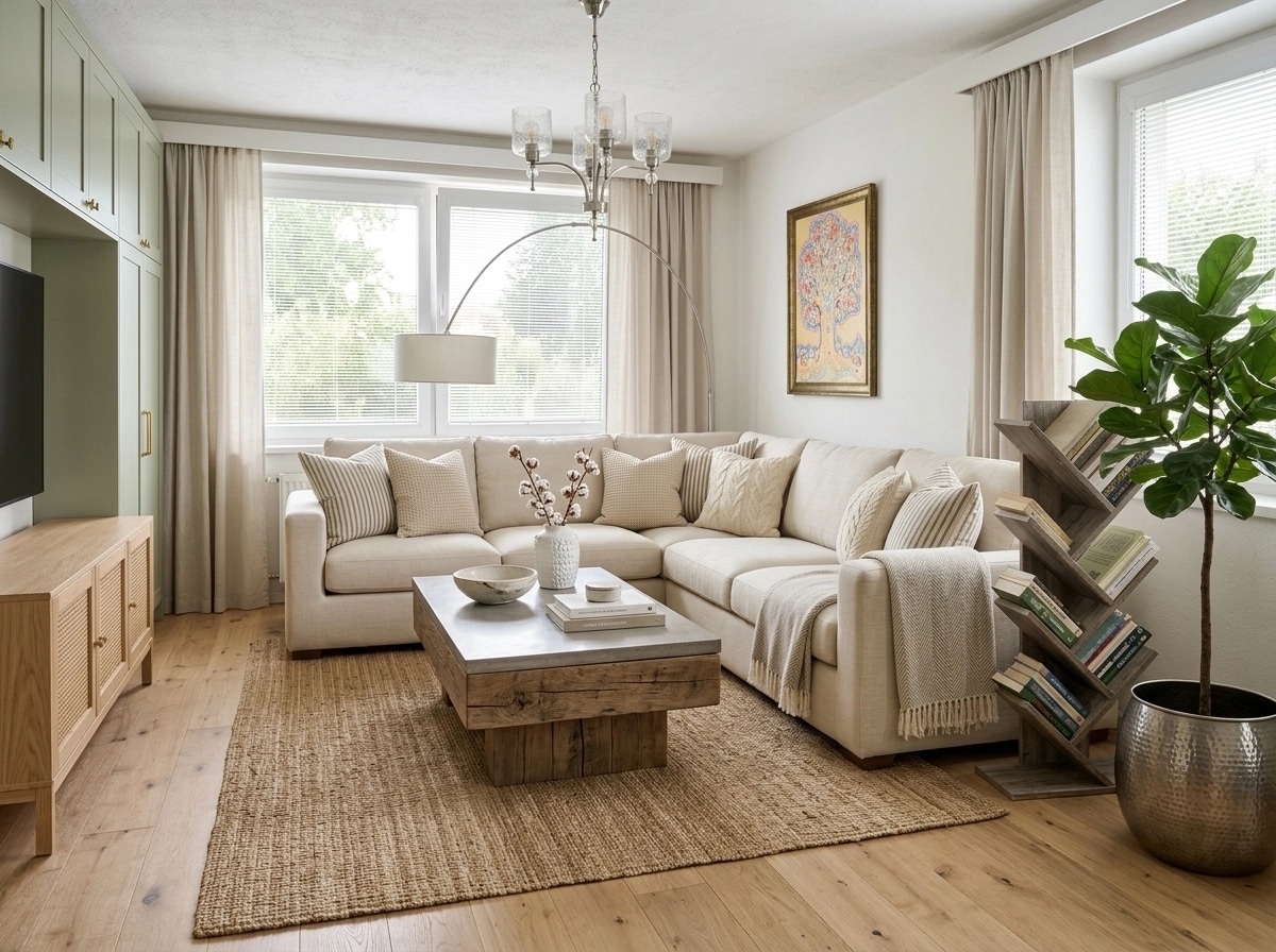 Modern Farmhouse Living Room design — interior photo by GenRoom AI