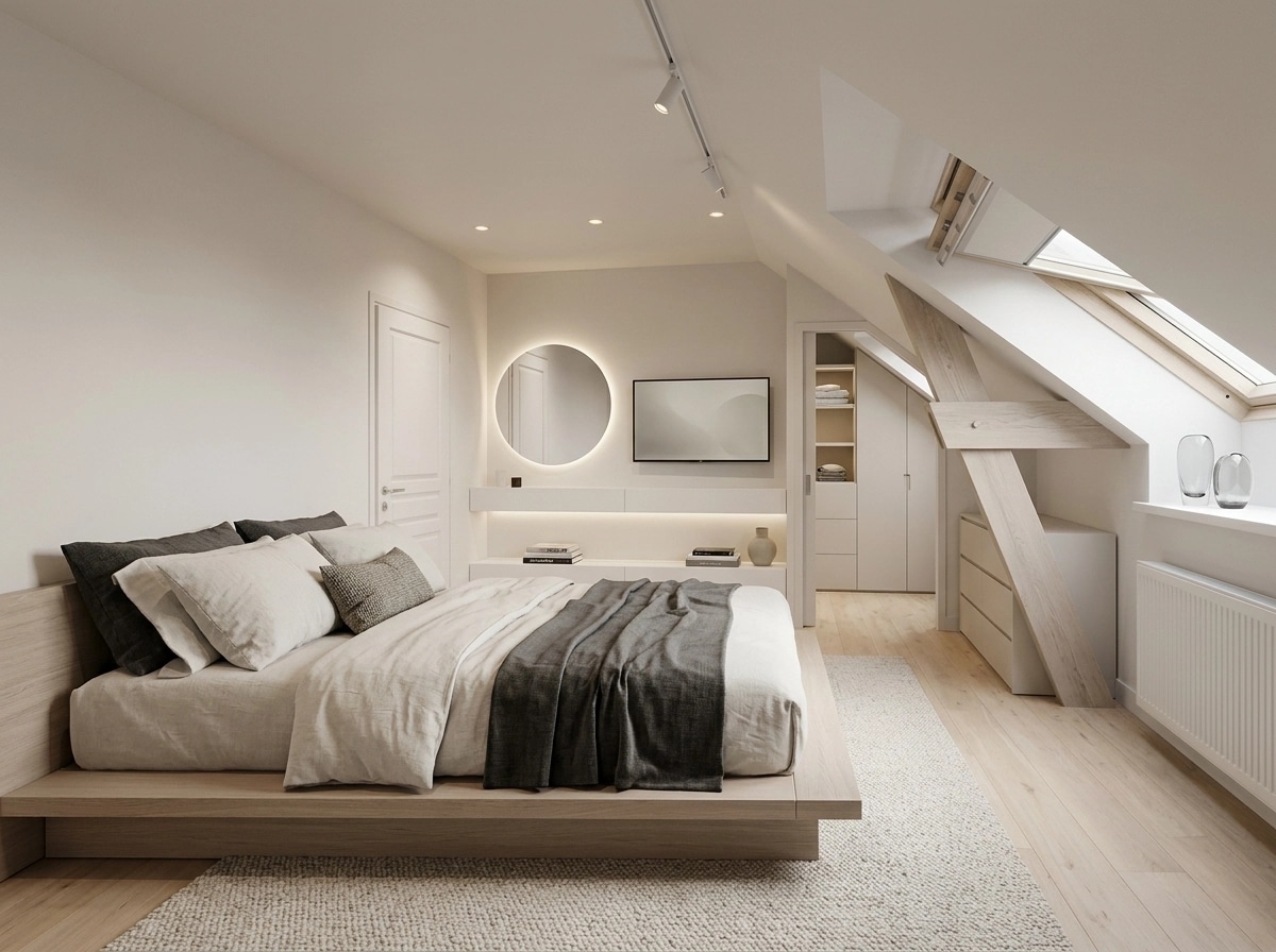 Minimalism Bedroom design — interior photo by GenRoom AI
