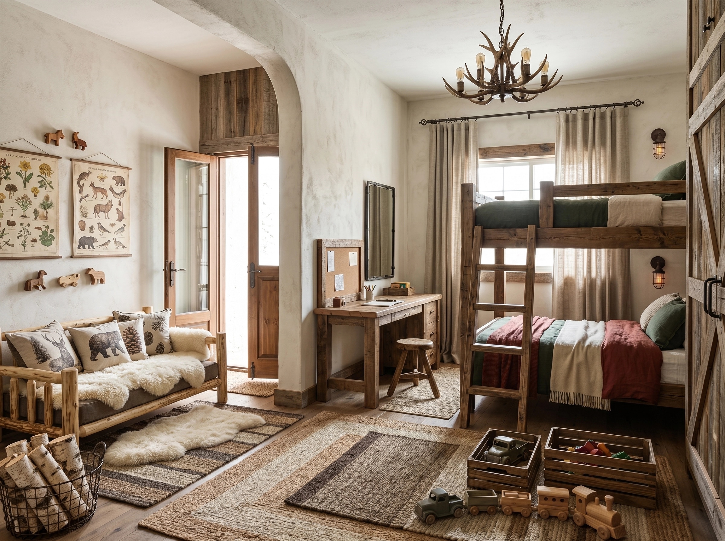 Interior design in Rustic style — Kids Room by GenRoom AI