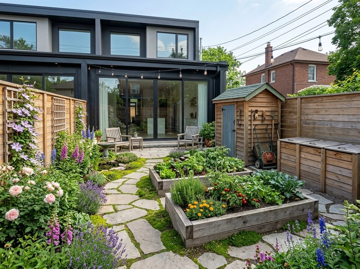 Landscape design in English Cottage Garden style — Yard by GenRoom AI
