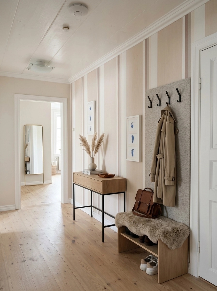 Hallway interior in Scandinavian style — photo by GenRoom AI
