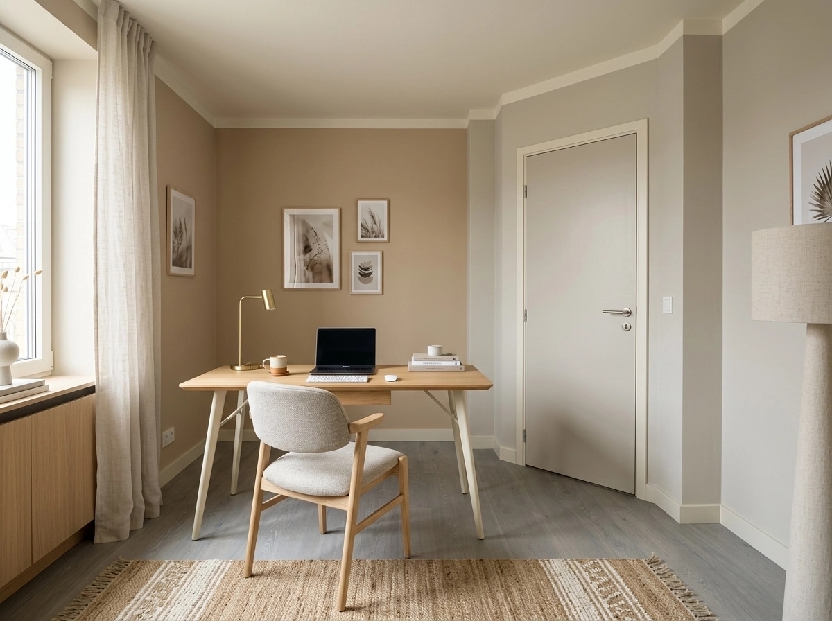 Office interior in Scandinavian style — photo by GenRoom AI