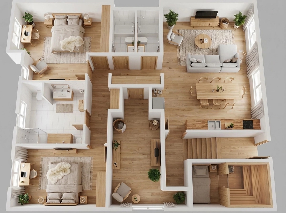 Scandinavian Living Room design — interior photo by GenRoom AI