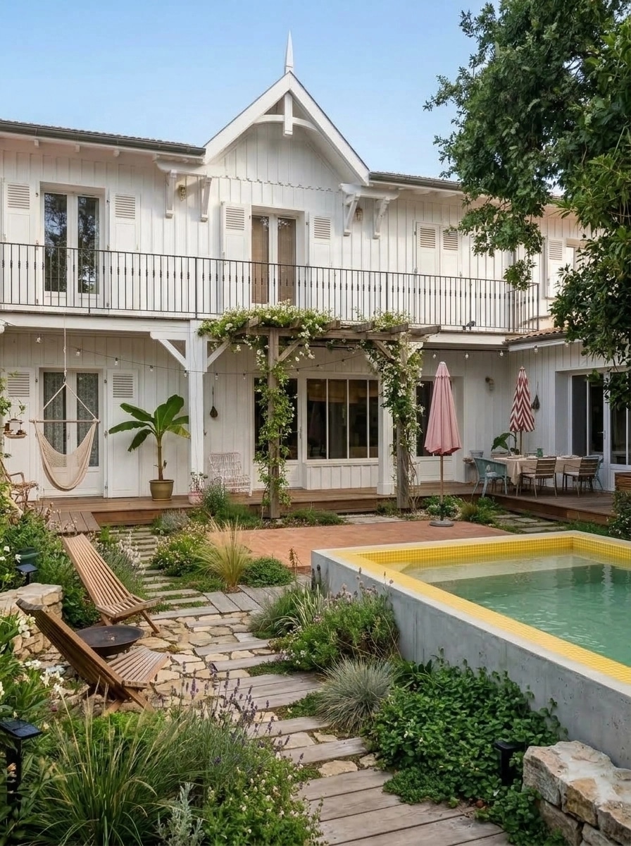 Landscape design in Eco Natural Garden style — Yard by GenRoom AI