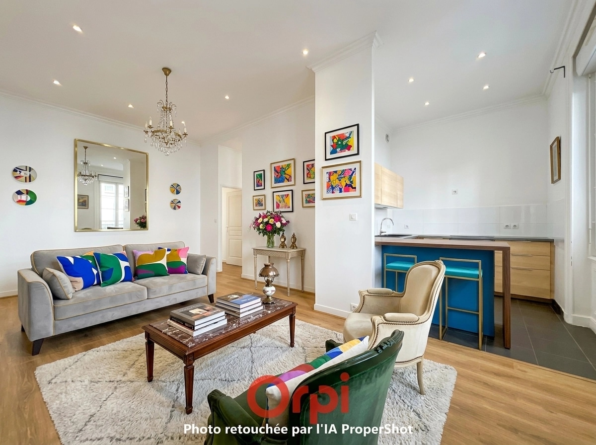 French Parisian Living Room design — interior photo by GenRoom AI
