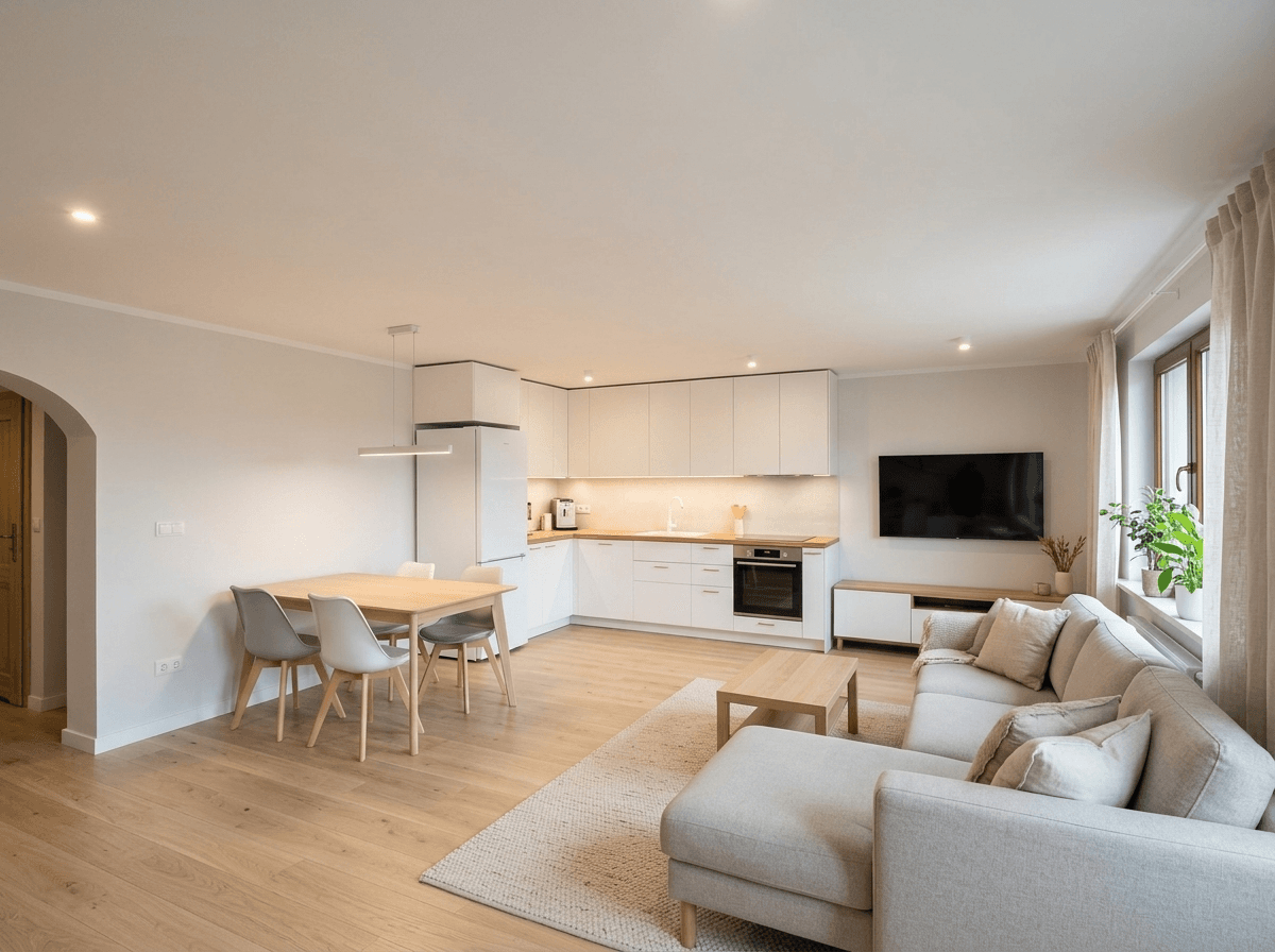 Interior design in Scandinavian style — Living Room by GenRoom AI