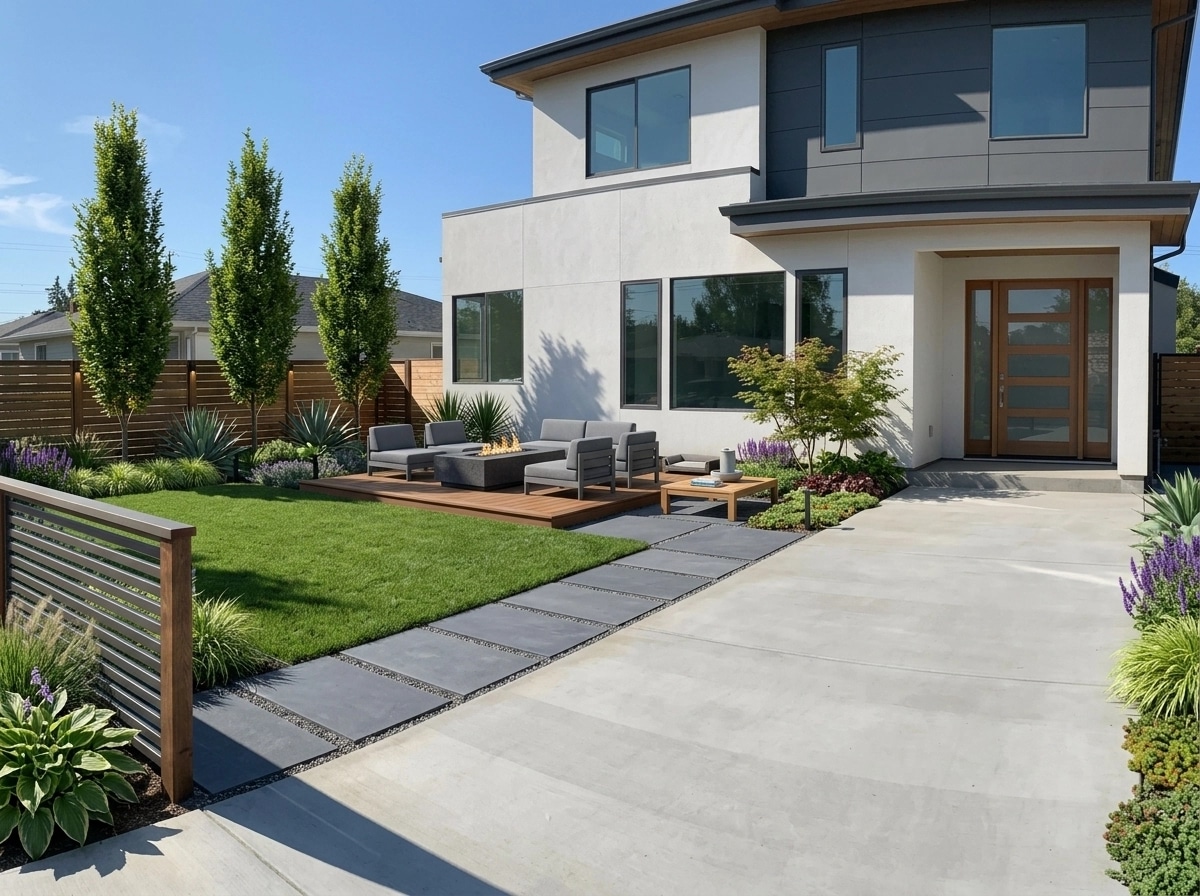 Landscape design in Contemporary Yard style — Yard by GenRoom AI