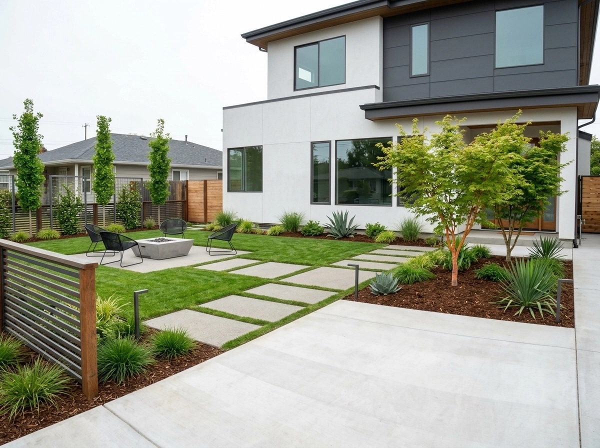 Landscape design in Minimalist Yard style — Yard by GenRoom AI