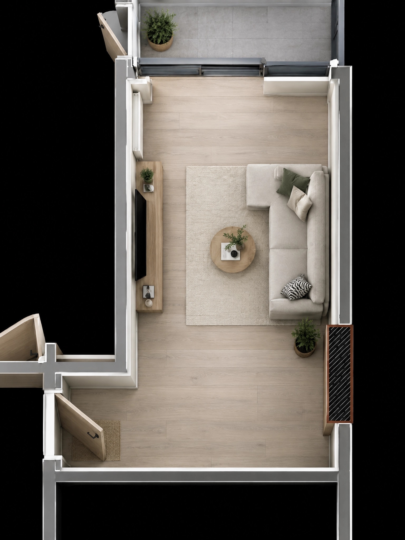 Interior design in Scandinavian style — Living Room by GenRoom AI
