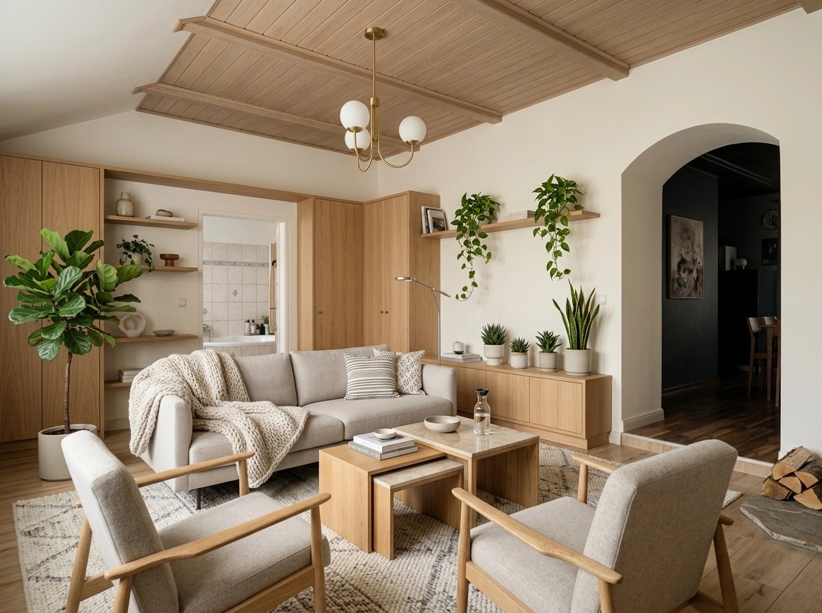 Interior design in Scandinavian style — Living Room by GenRoom AI