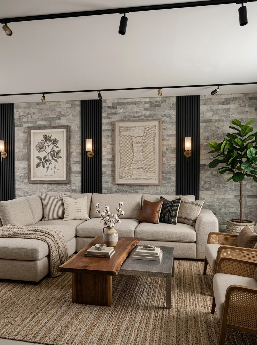 Modern Farmhouse Living Room design — interior photo by GenRoom AI