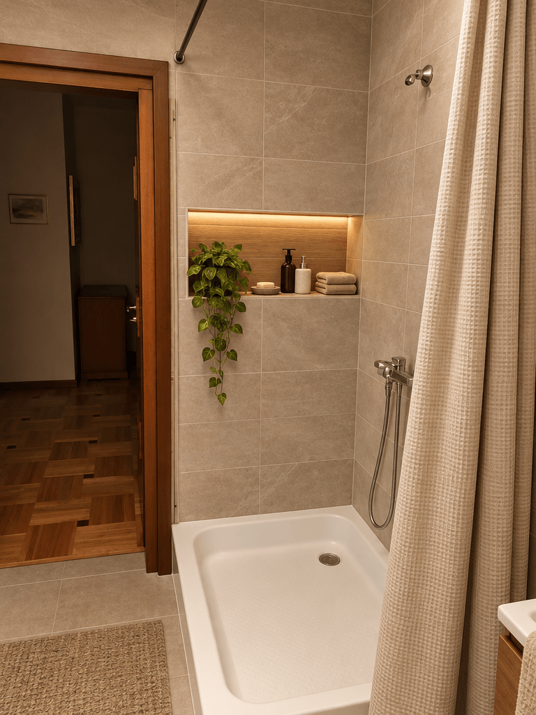 Contemporary Bathroom design — interior photo by GenRoom AI