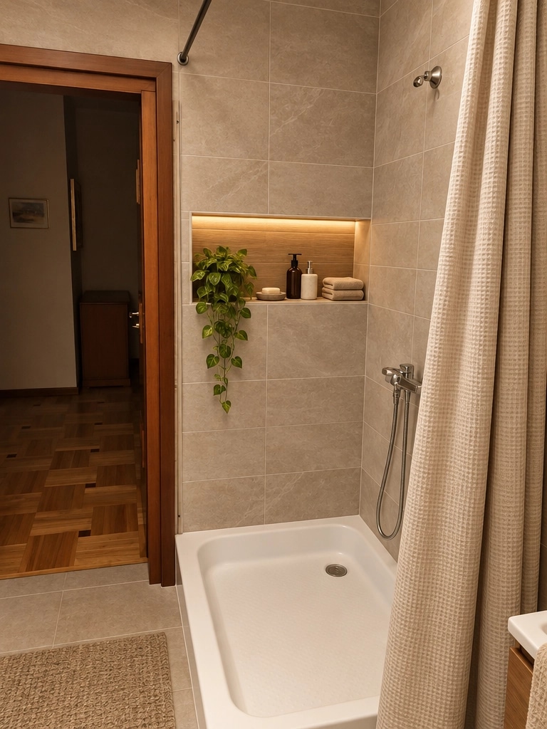 Interior design in Contemporary style — Bathroom by GenRoom AI