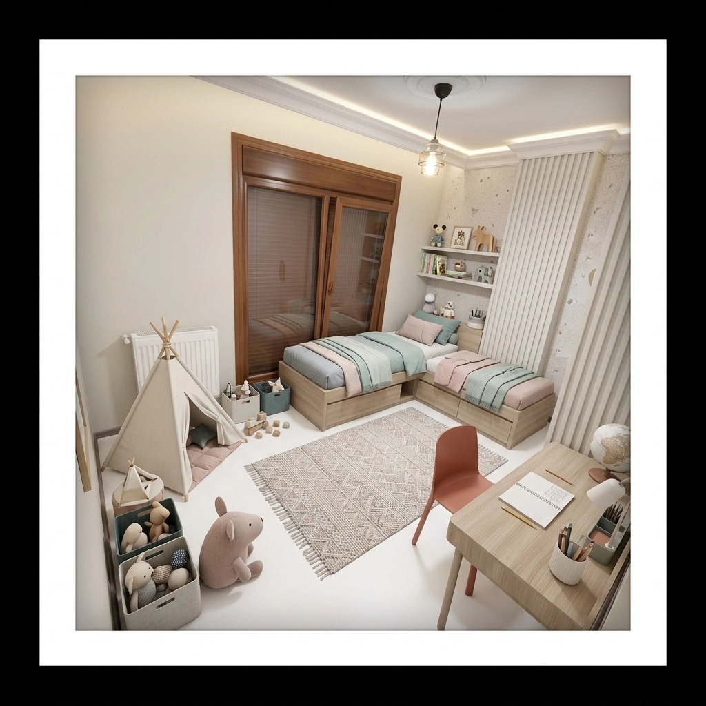Contemporary Kids Room design — interior photo by GenRoom AI
